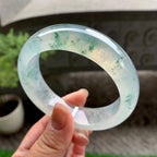 冰种飘花宽版轮胎手镯（58.2mm）（yc225044）