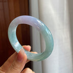 糯冰淡春底翡翠平安镯（54.4mm)（yc316085）