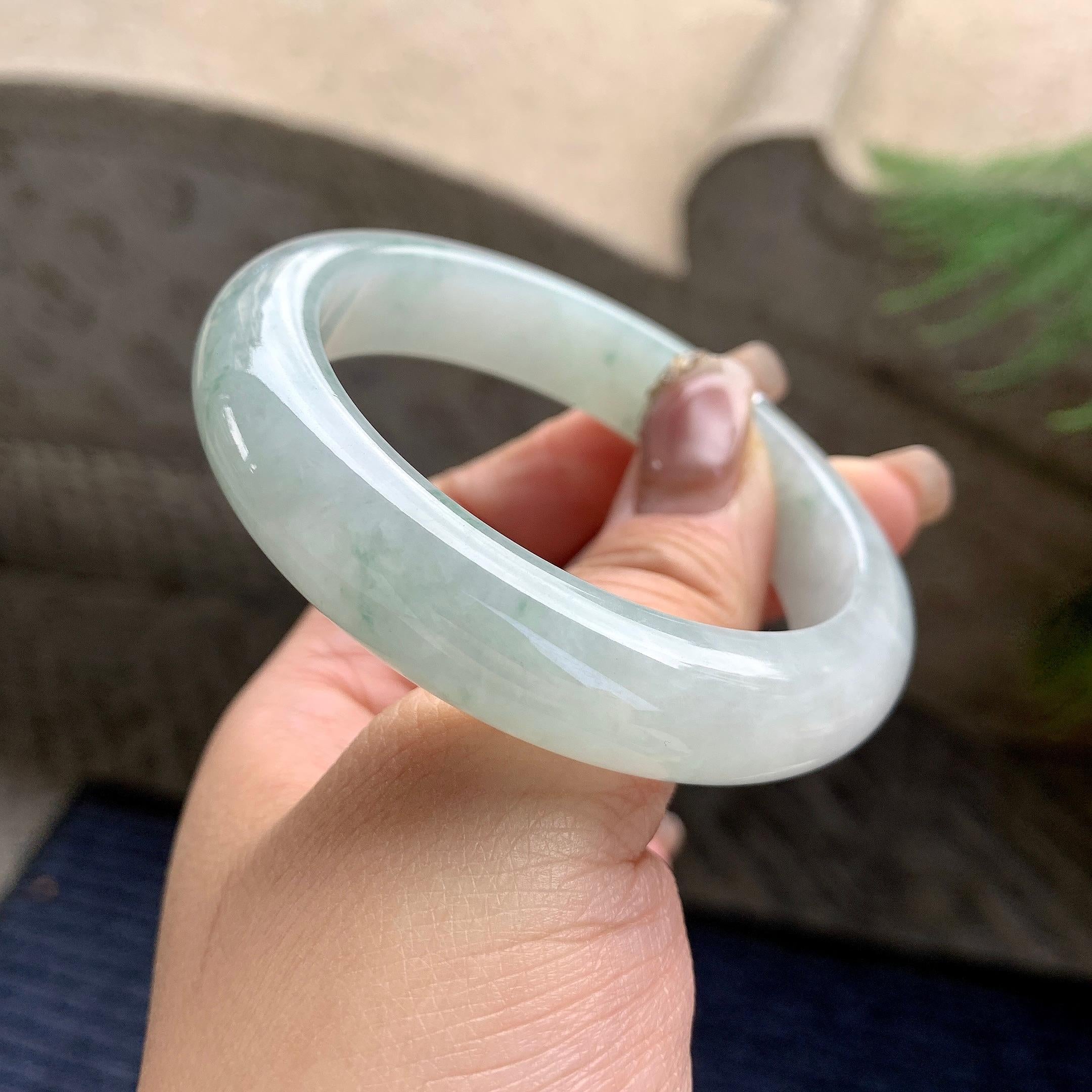 细糯种飘花平安镯（54mm）（yc297175）