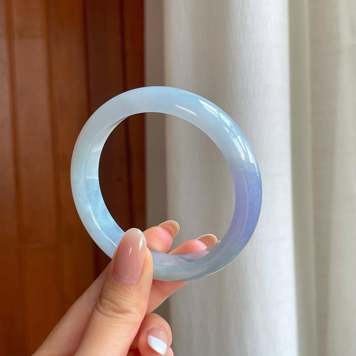 糯冰紫罗兰翡翠平安镯（57.5mm)（yc391853）