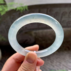 冰种淡晴底圆条手镯（53mm）