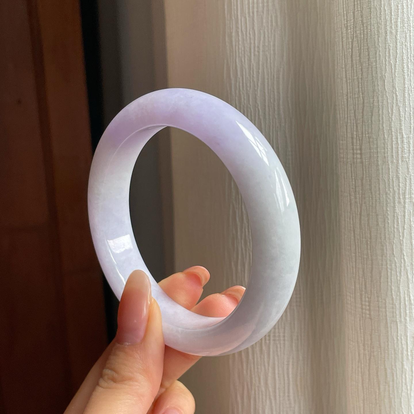 糯冰紫罗兰翡翠平安镯（58mm）（yc358337）