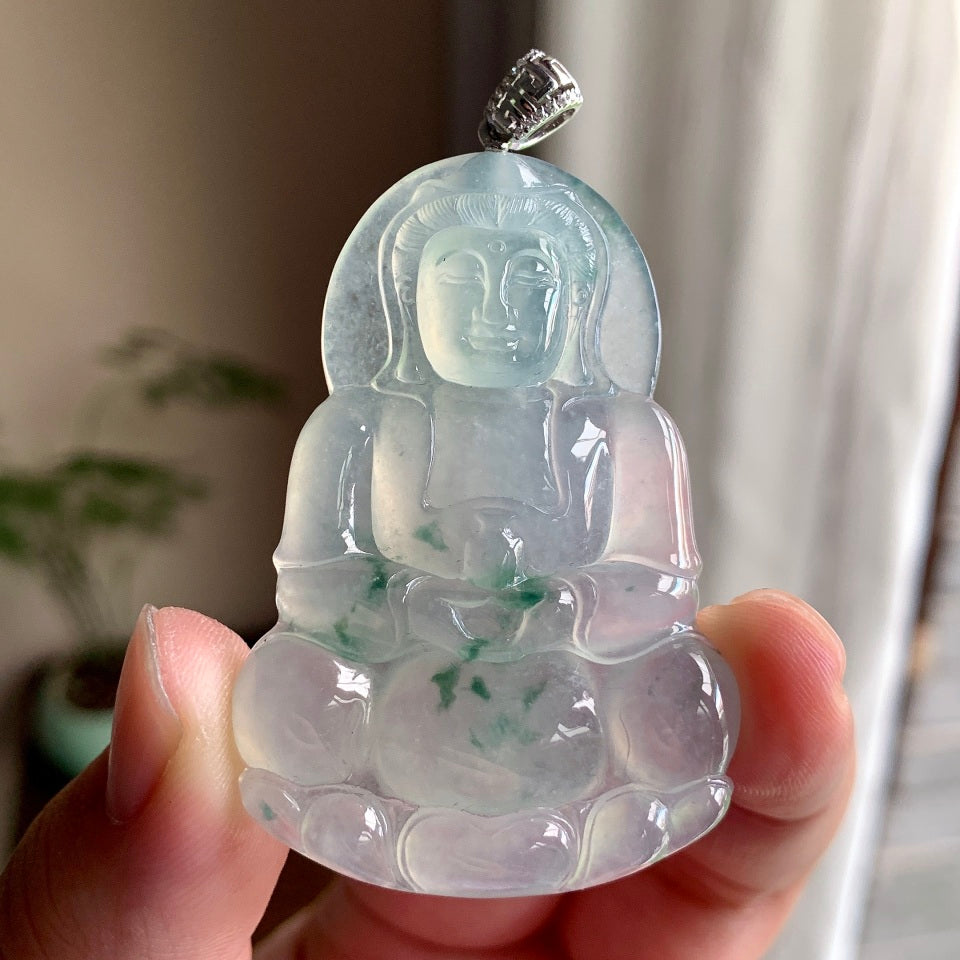 冰种飘花观音挂件（TF06263119）