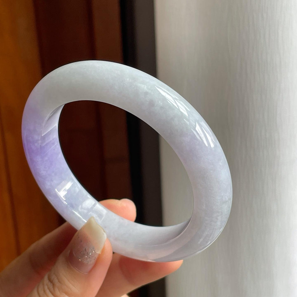 糯冰紫罗兰翡翠平安镯（57mm）（yc185063）