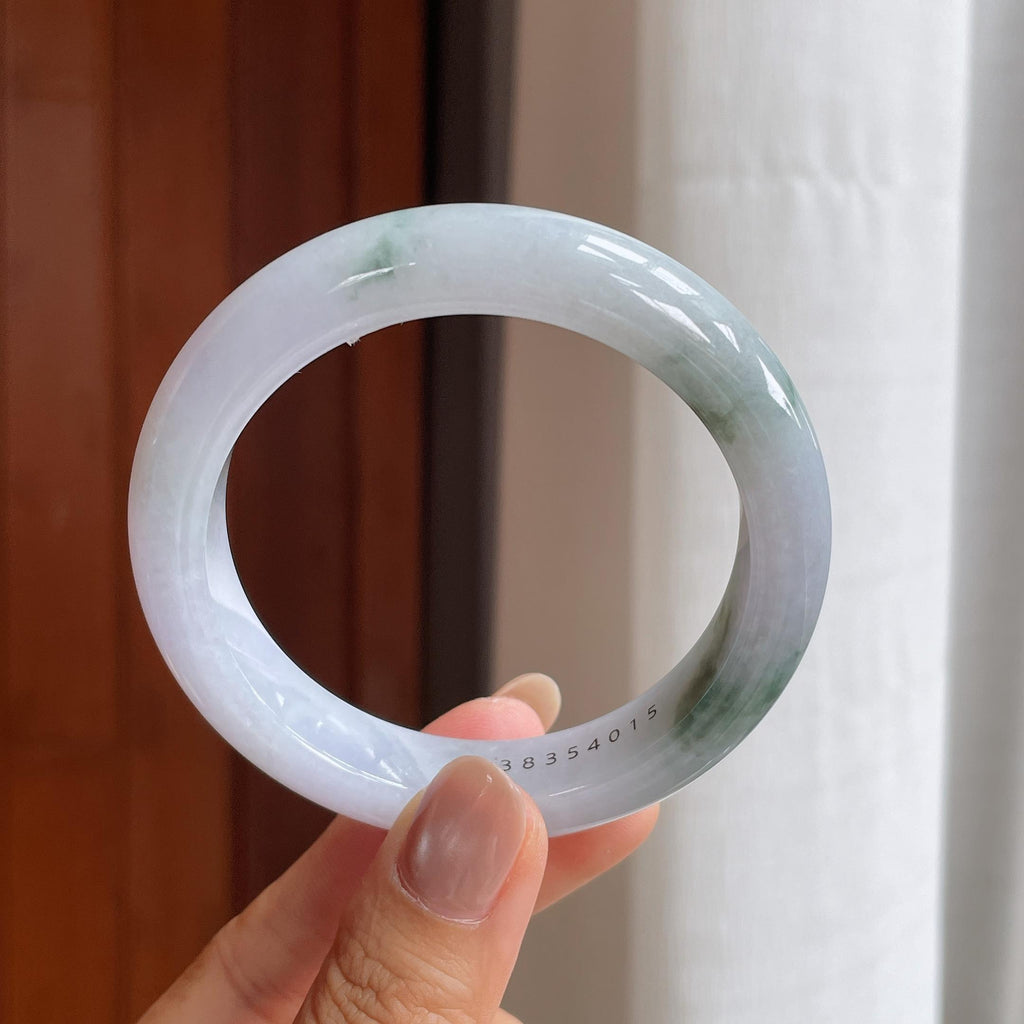 糯冰飘花翡翠平安镯（56.5mm）（yc423116）