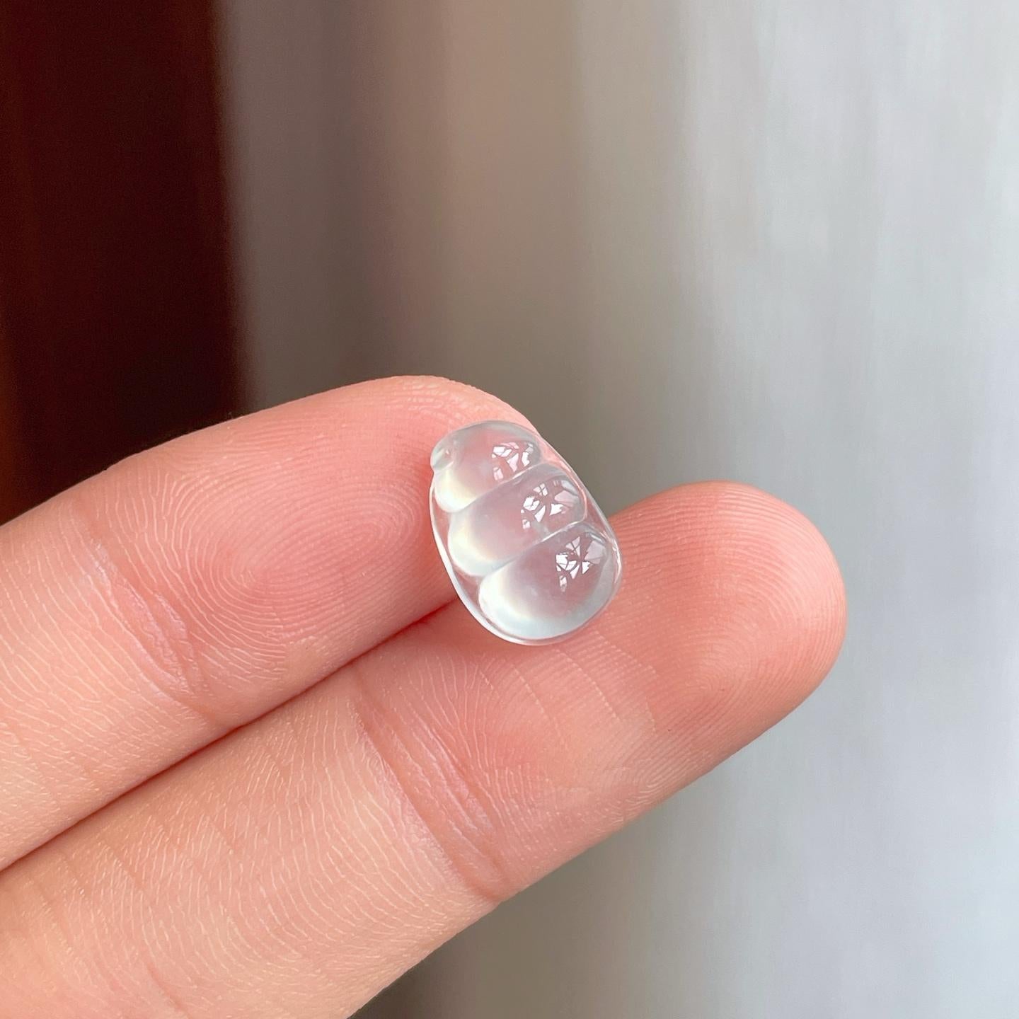 裸石冰玻种翡翠豆子（yc249141）