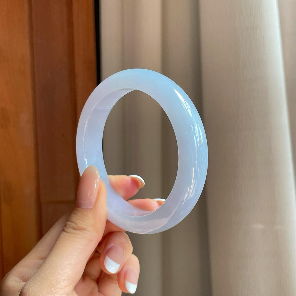 糯冰紫罗兰翡翠平安镯（56mm)（yc374595）