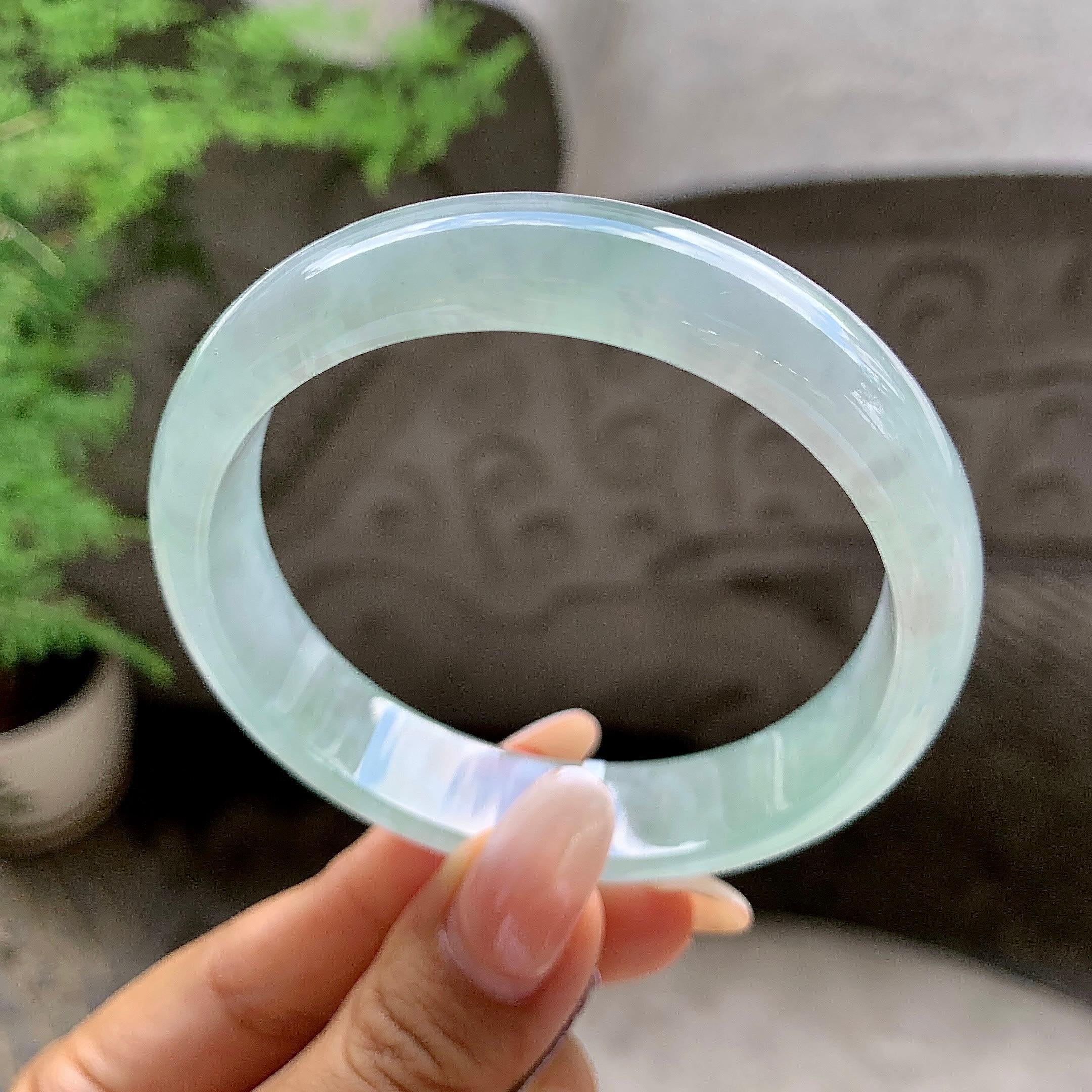 细糯种带底色平安镯（59.7mm）（yc203699）