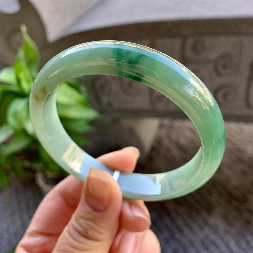 细糯种飘花平安镯（59.2mm）（yc308758）