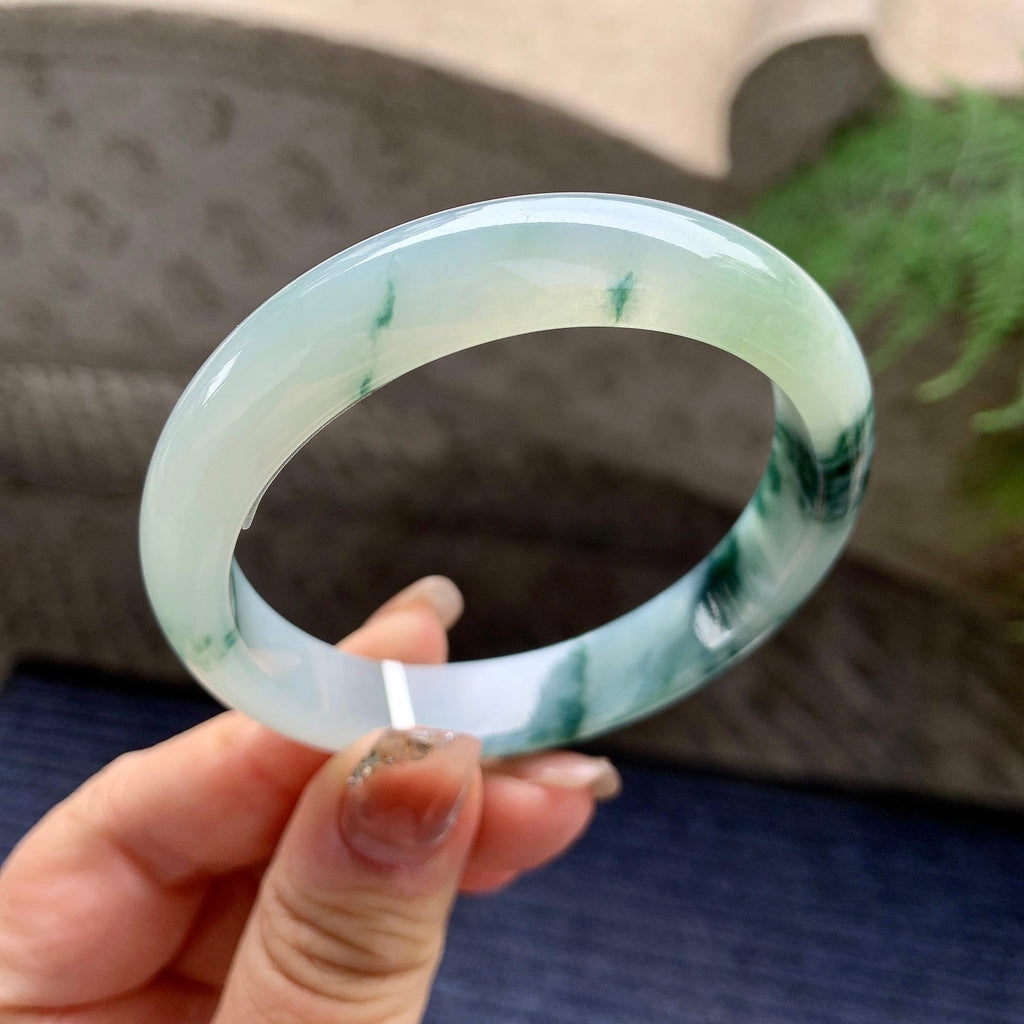 细糯种飘花平安镯（54.8mm）（yc297949）