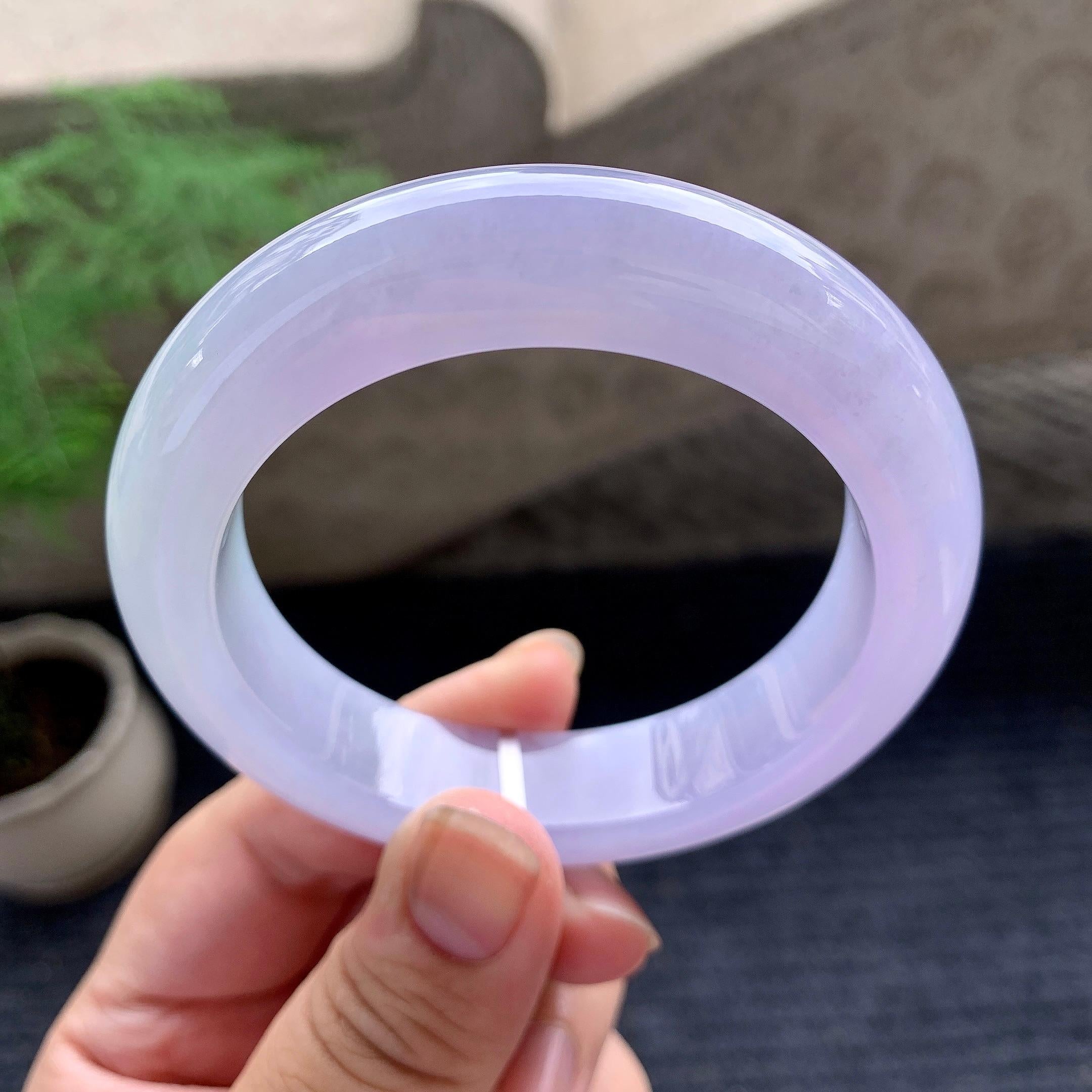 细糯种紫罗兰平安镯（55.7mm）（yc196168）