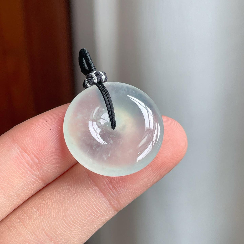 冰种带底色翡翠平安扣（yc250562）