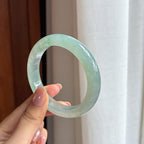 糯冰晴底翡翠平安镯（55.6mm)（yc424285）