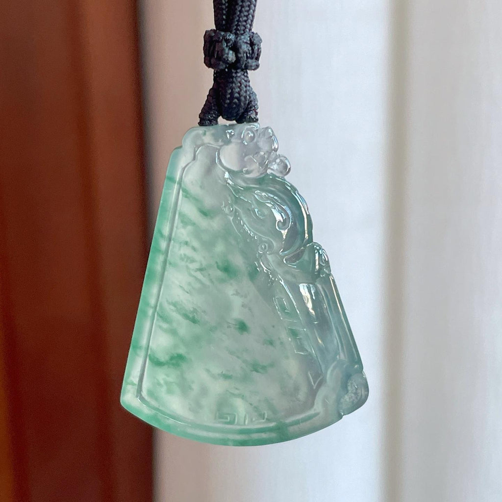 冰种飘花翡翠无事牌（yc257264）