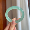 冰种晴绿翡翠平安镯（57mm)（yc379995）