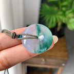 糯冰种飘花平安扣吊坠（yc245075）