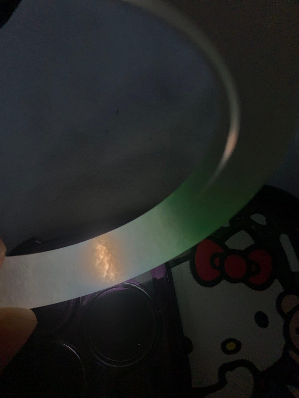 冰种飘绿圆条手镯（53.8mm）（yc268948）