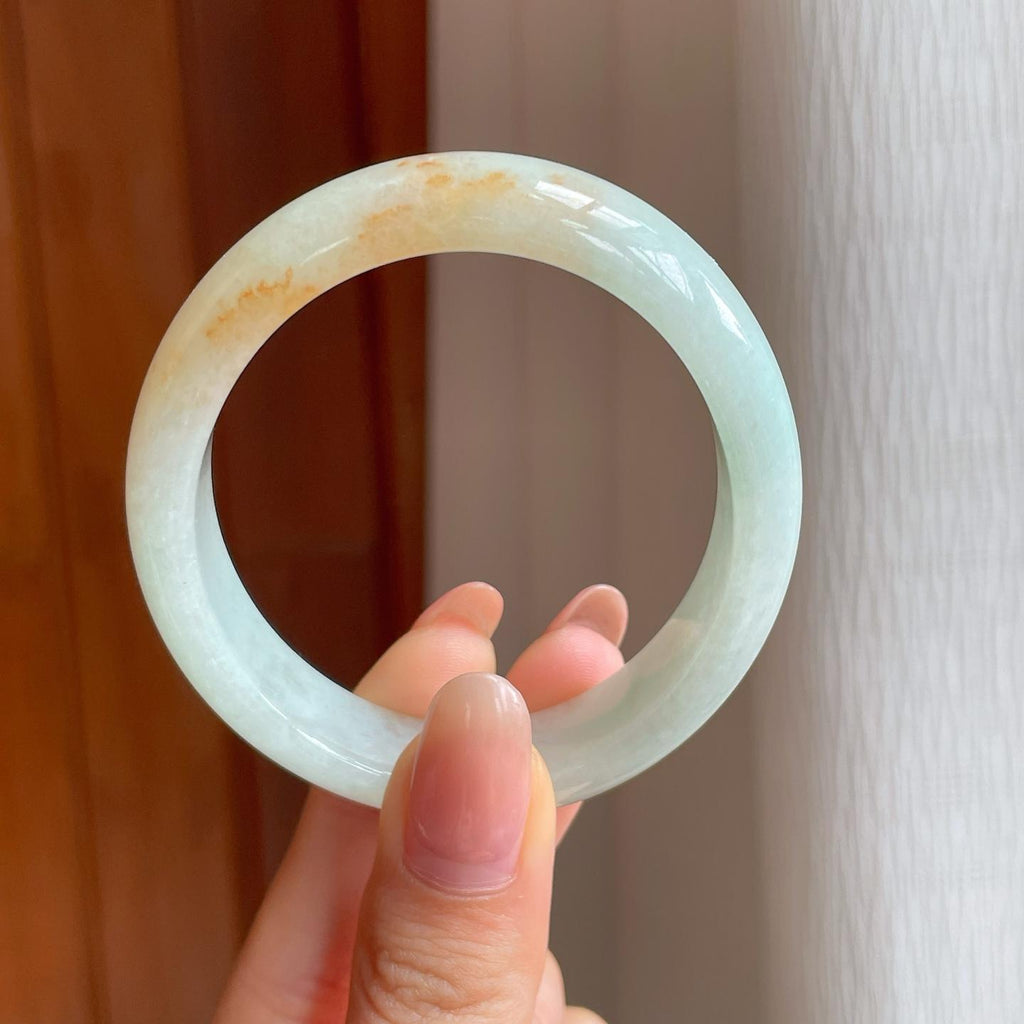 糯冰黄翡翡翠贵妃镯（53.4mm)（yc350478）