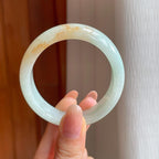糯冰黄翡翡翠贵妃镯（53.4mm)（yc350478）