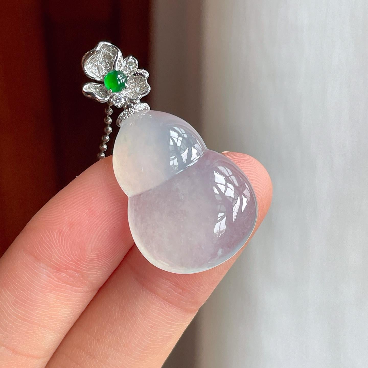 18k金扣冰种翡翠葫芦（yc248550）