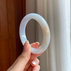 糯冰洒金特色翡翠平安镯（53.6mm)（yc389530）