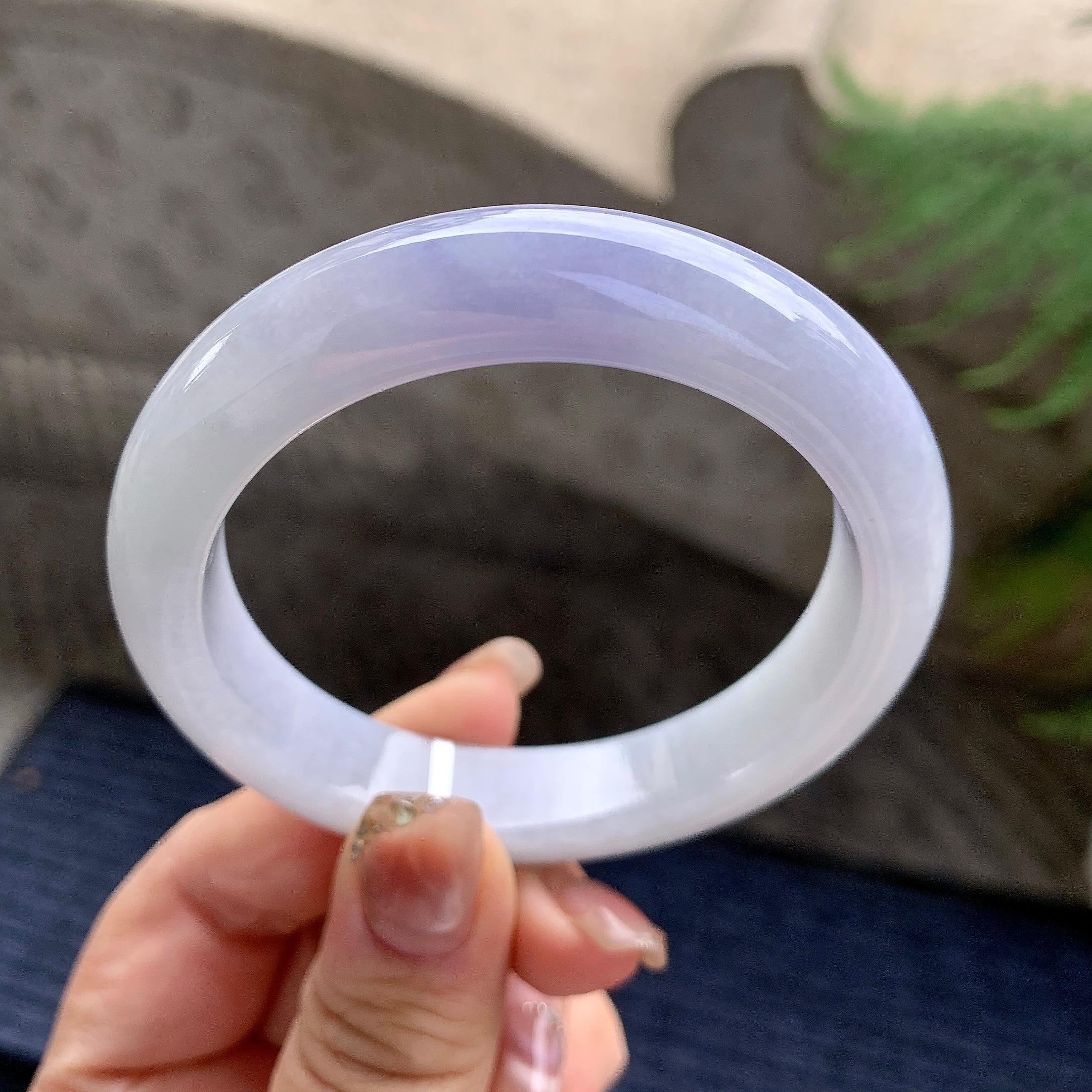 细糯种紫罗兰平安镯（55.8mm）（yc297178）