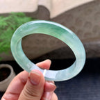 糯冰种飘花平安镯（57.2mm）（yc196519）