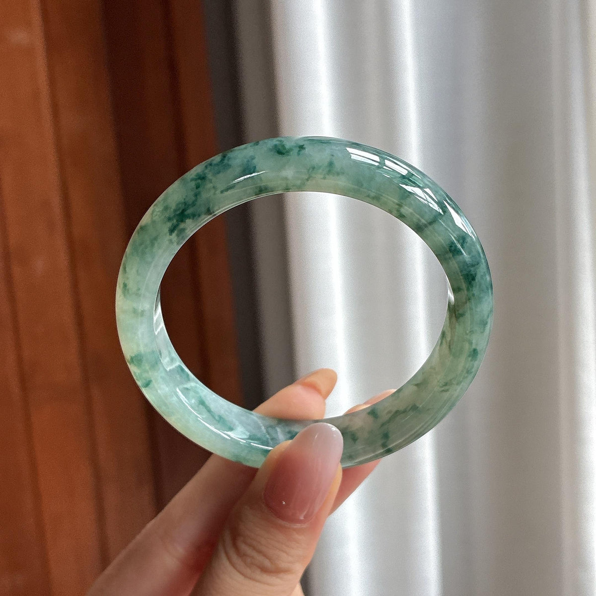 糯冰飘花正圈平安镯 55圈（yc733740）