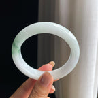 糯冰飘花翡翠平安镯(58.8mm)（yc417081）