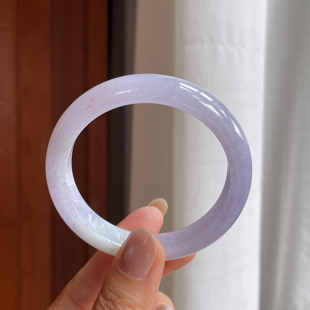 糯冰紫罗兰翡翠平安镯（55.7mm）（yc404787）