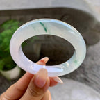 糯冰种飘花平安镯（50.7mm）（yc199558）
