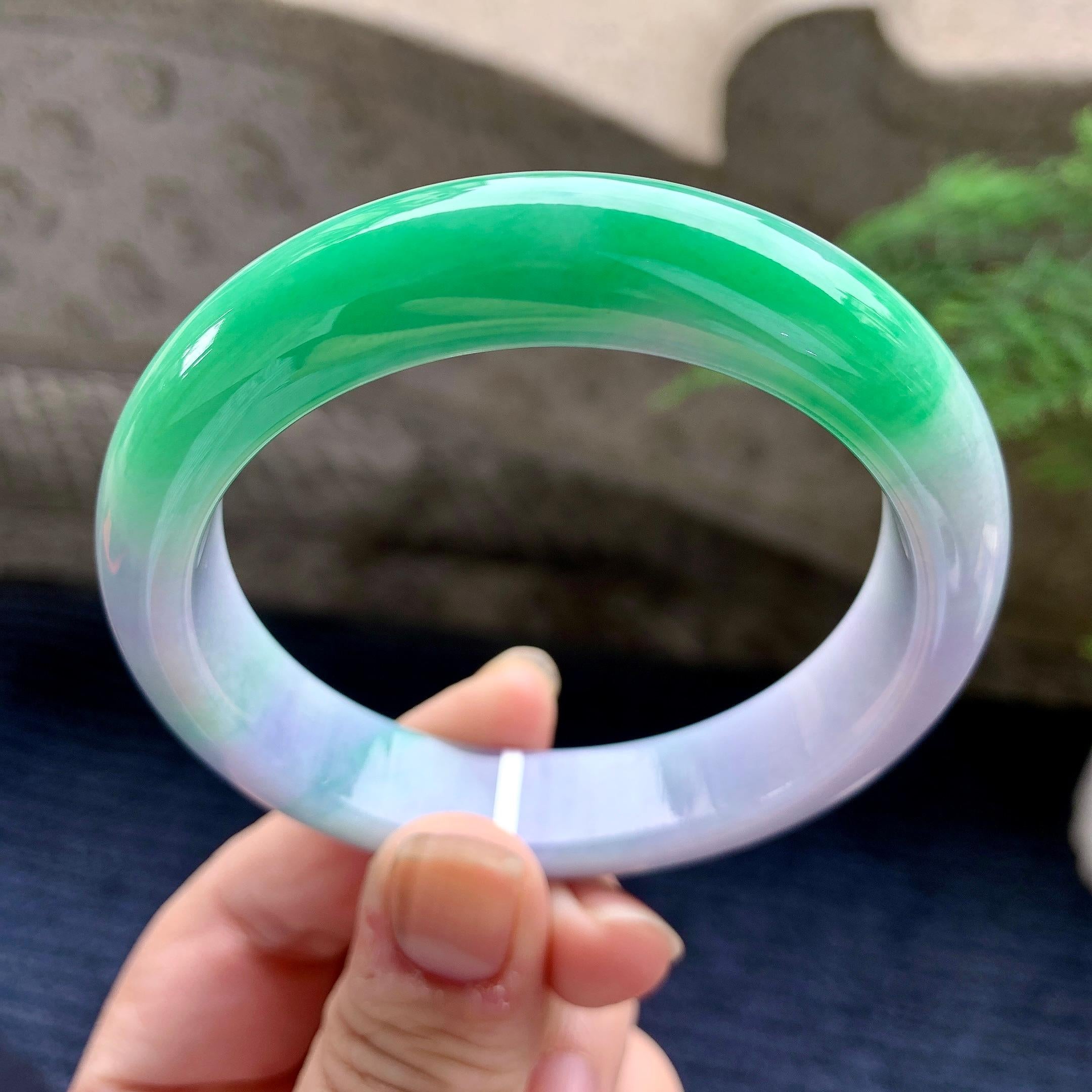 细糯种春彩平安镯（58.2mm）（yc254091）