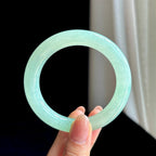 糯冰种飘花翡翠圆条手镯（53.4mm）（yc342190）