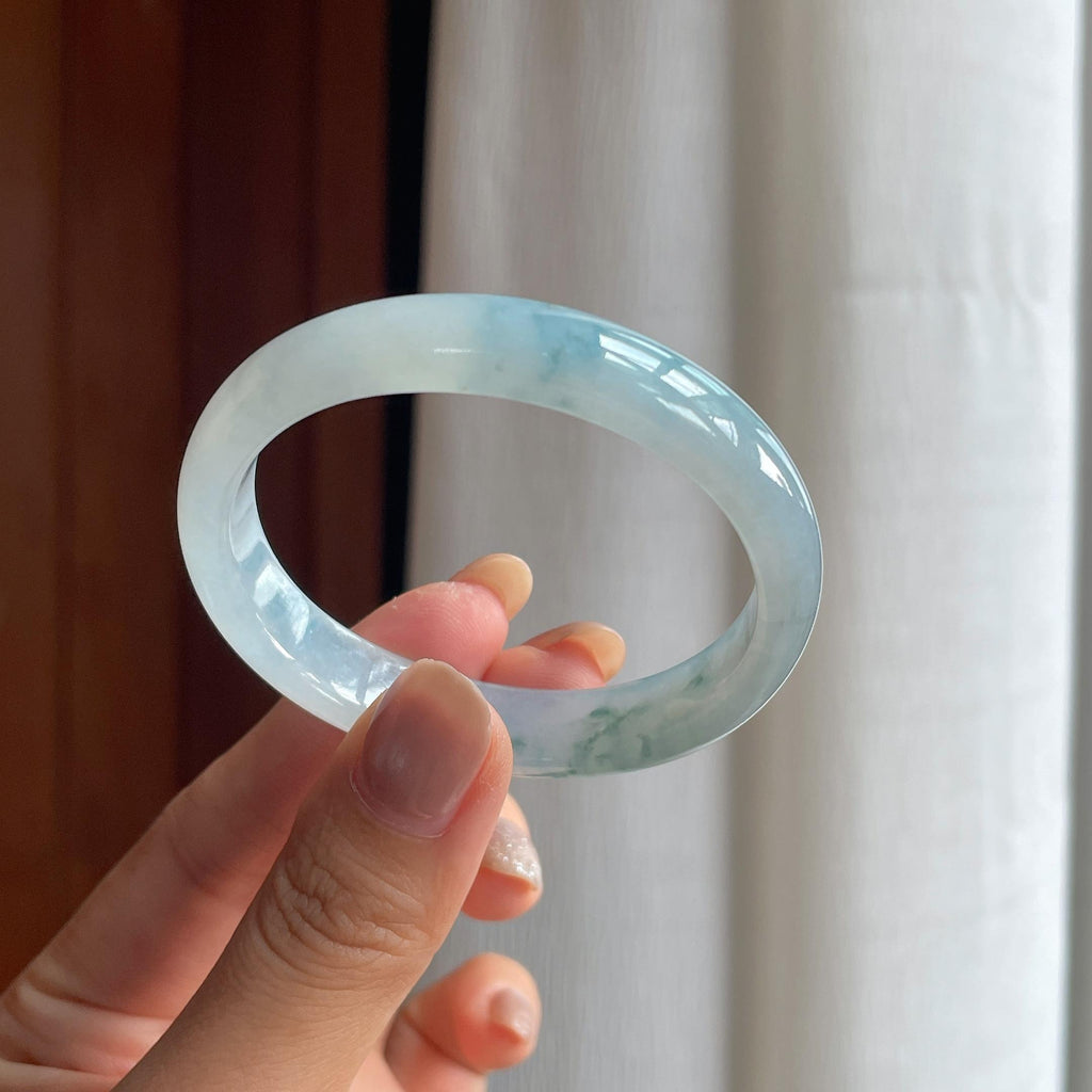 糯冰飘花翡翠贵妃镯(50.8mm)（yc413644）