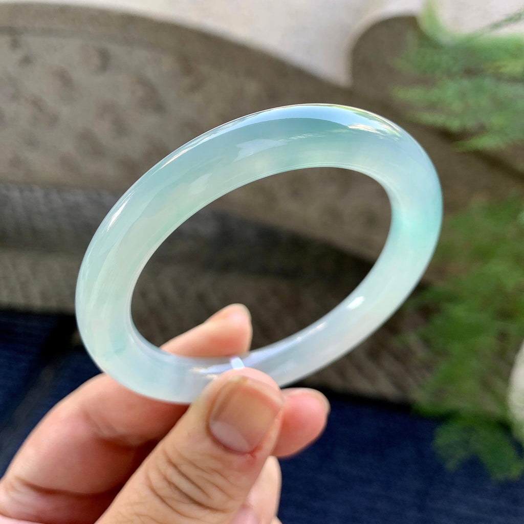 糯冰种晴水圆条手镯（51.8mm）（yc249375）