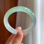 冰种晴底翡翠平安镯（56.5mm）（yc314108）
