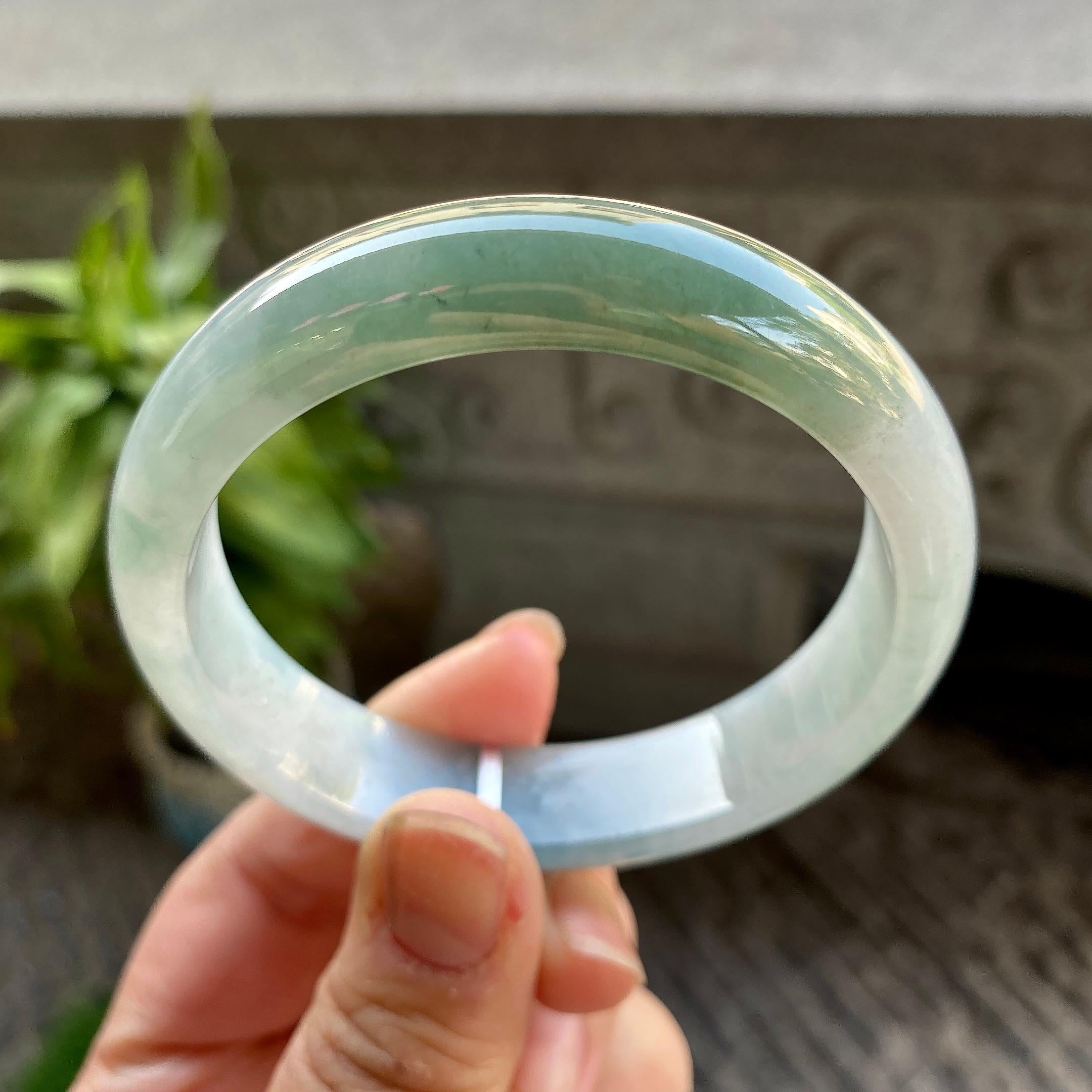 细糯种半山水平安镯（57mm）（yc311026）