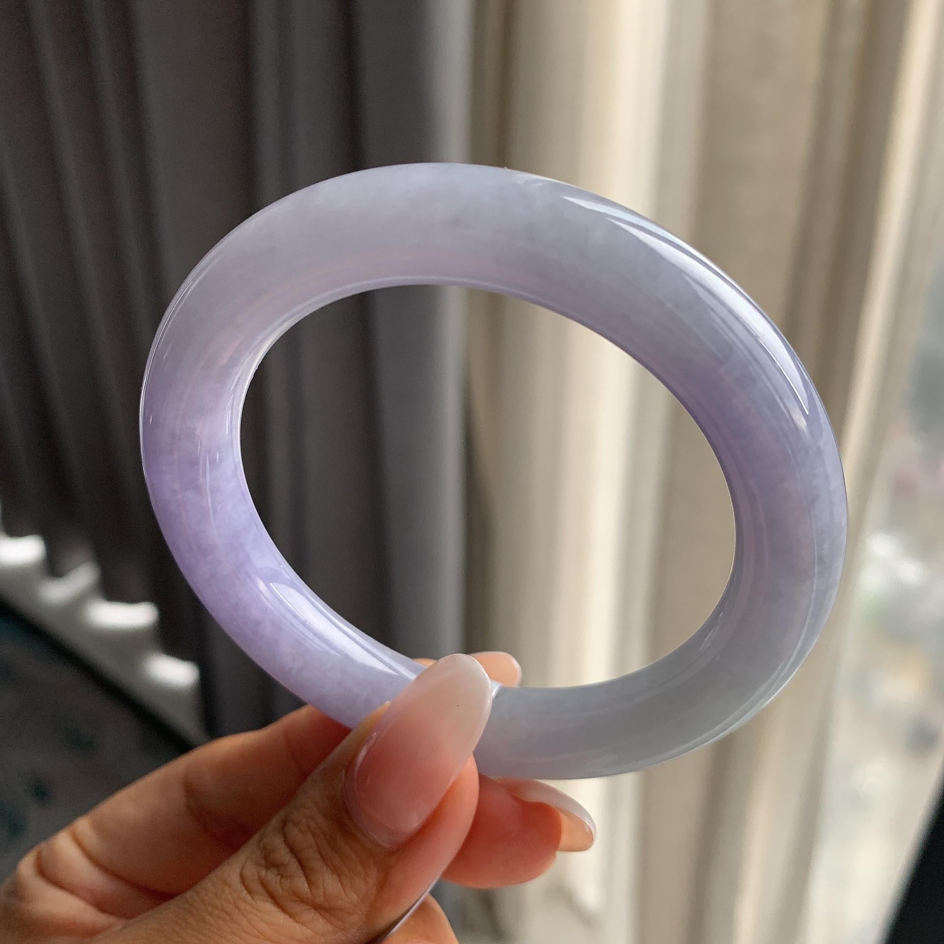 糯种紫罗兰圆条手镯（55.3mm）（yc196485）