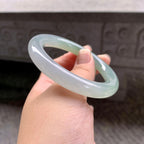糯冰种淡晴水圆条手镯（54mm）（yc266513）