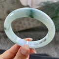 细糯种飘花正圈平安镯57.2圈    天然缅甸A货翡翠（yc351368）