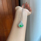 18k金镶冰种带色翡翠佛公（yc241865）