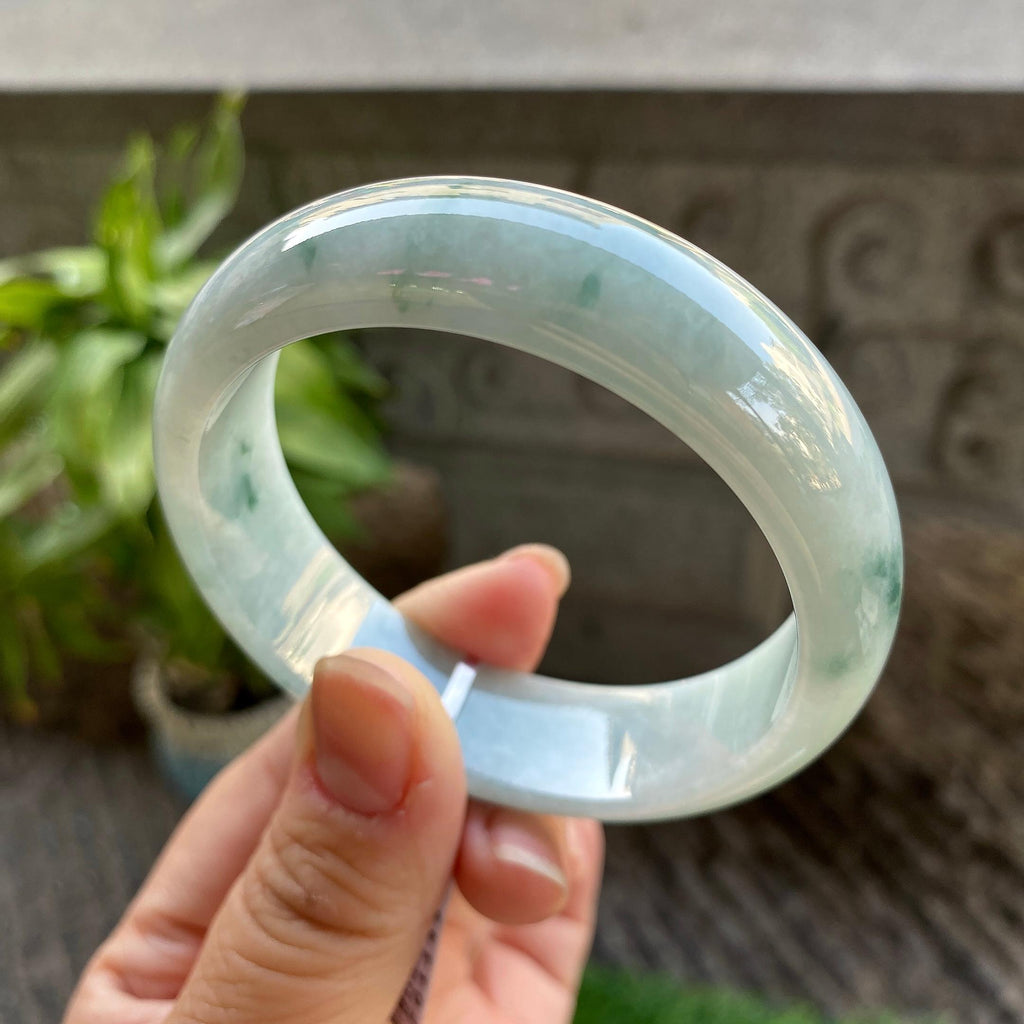 糯种飘花宽版轮胎手镯（56.4mm）（yc311871）