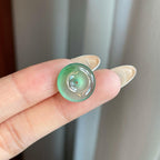 冰种带色飘花翡翠平安（yc265155）