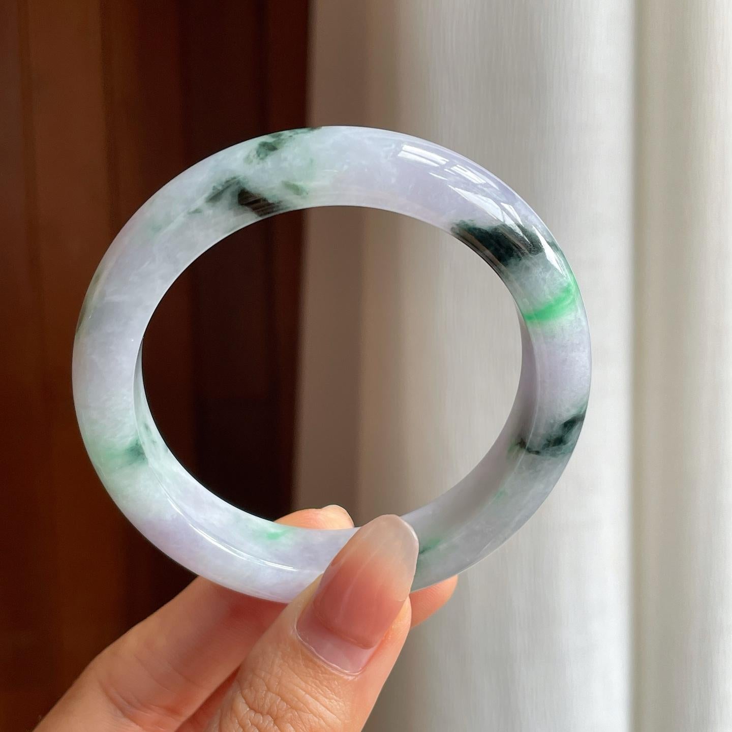 糯冰特色翡翠手镯（56.3mm）（yc333091）