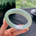 细糯种油青色正圈平安镯56圈 天然缅甸A货翡翠（yc473137）