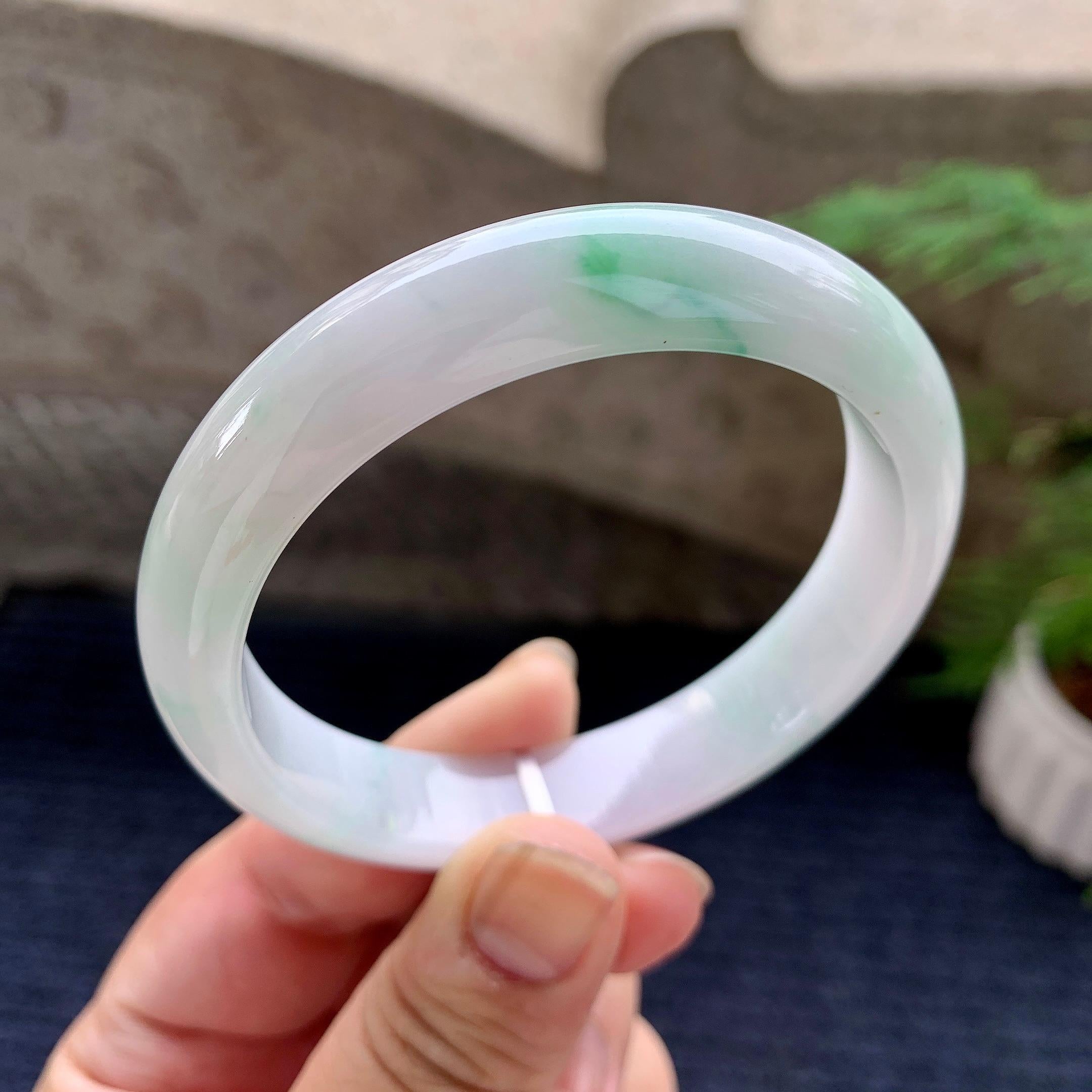 细糯种飘花平安镯（58mm）（yc194570）