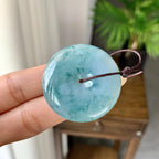 细糯种飘花平安扣吊坠（yc248131）