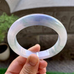 细糯种紫罗兰飘花平安镯（56mm）（yc240754）