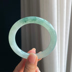 冰种飘花圆条翡翠手镯（56.6mm）（yc389491）