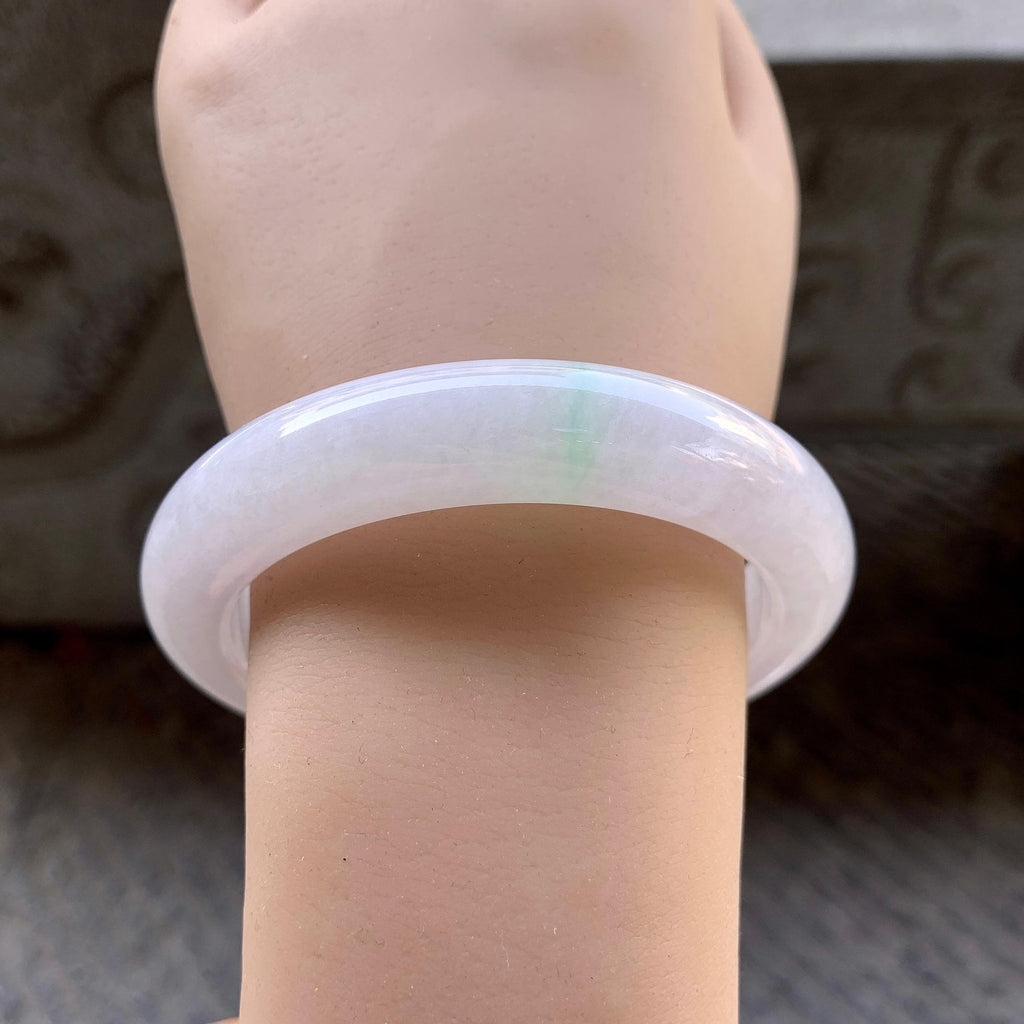 糯种飘绿平安镯（56.6mm）（yc296331）